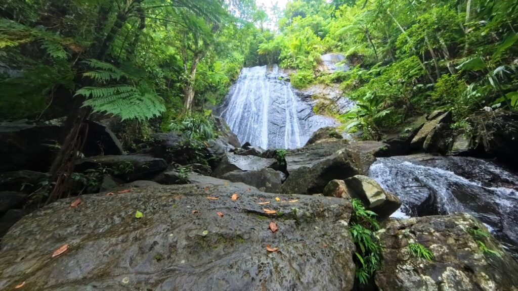 waterfall in yunque