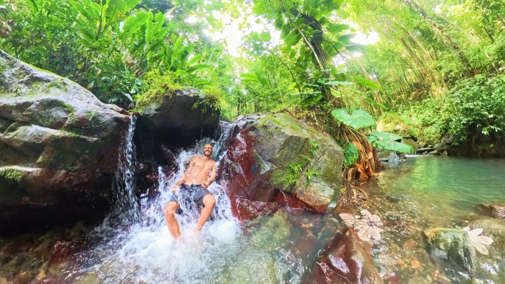 inside a waterfall